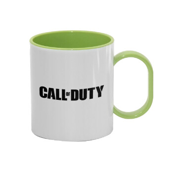 Call of Duty, Κούπα (πλαστική) (BPA-FREE) Polymer Πράσινη για παιδιά, 330ml