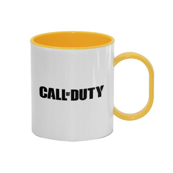 Call of Duty, Κούπα (πλαστική) (BPA-FREE) Polymer Κίτρινη για παιδιά, 330ml