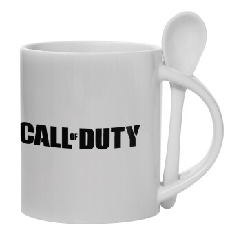 Call of Duty, Ceramic coffee mug with Spoon, 330ml (1pcs)