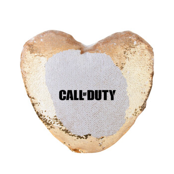 Call of Duty, Μαξιλάρι καναπέ καρδιά Μαγικό Χρυσό με πούλιες 40x40cm περιέχεται το  γέμισμα