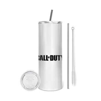 Call of Duty, Tumbler ποτήρι θερμό από ανοξείδωτο ατσάλι 600ml, με μεταλλικό καλαμάκι & βούρτσα καθαρισμού