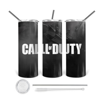 Call of Duty, Tumbler stainless steel 600ml, with metal straw & cleaning brush