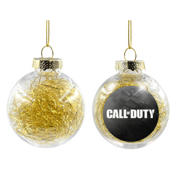 Call of Duty, Transparent Christmas tree ball ornament with gold filling 8cm