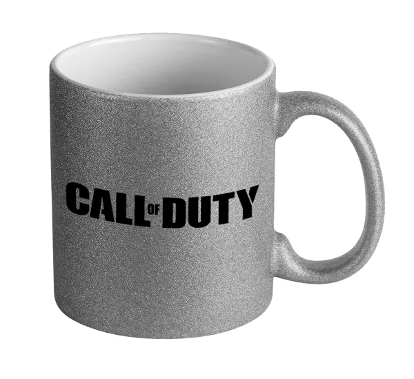 Call of Duty — Silver glitter mug that sparkles, ceramic, 330ml