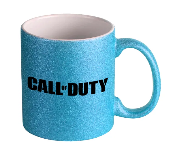 Call of Duty — Light blue glitter mug that sparkles, ceramic, 330ml