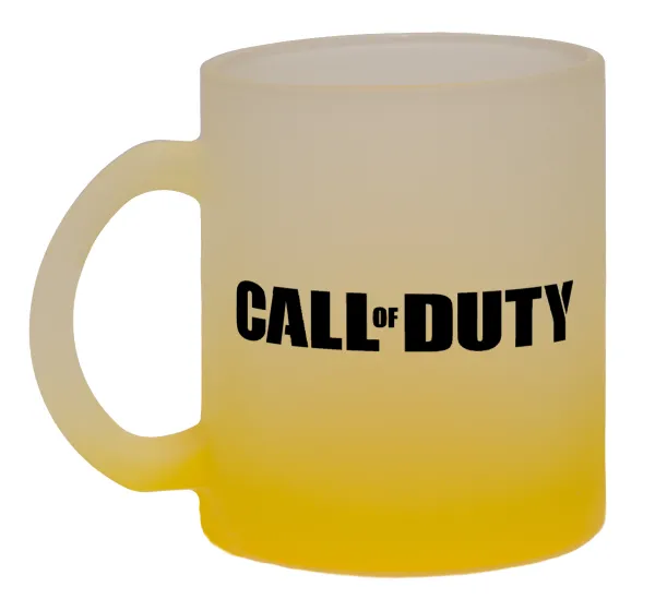 Call of Duty — Two-tone glass mug with matte yellow base, 330ml