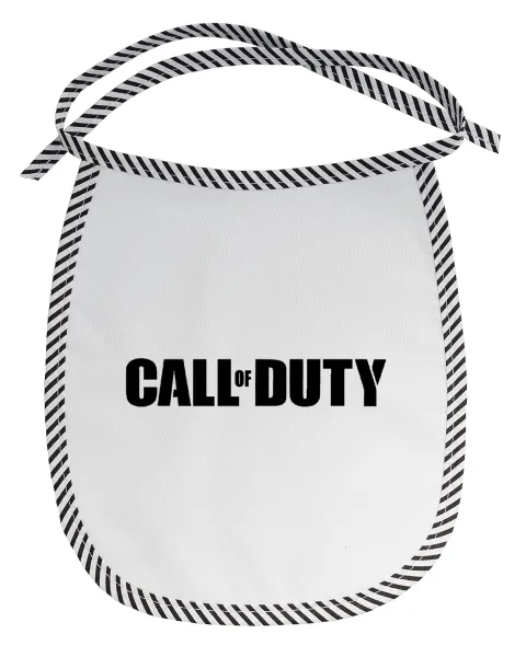 Call of Duty — Stain-resistant baby bib with tie, black