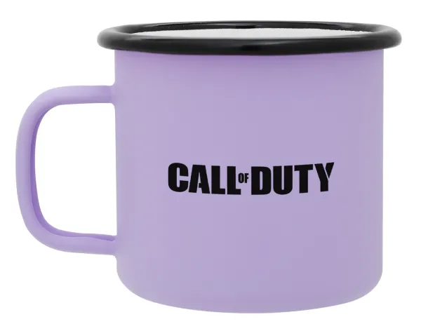 Call of Duty — Metal enamel mug, matte light pastel purple, 360ml