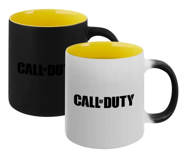 Call of Duty — Κούπα Μαγική εσωτερικό κίτρινη, κεραμική 330ml που αλλάζει χρώμα με το ζεστό ρόφημα