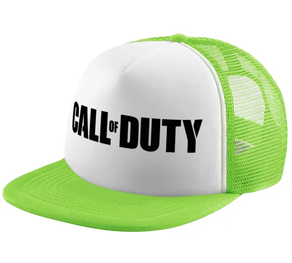 Call of Duty — Καπέλο παιδικό Soft Trucker με Δίχτυ ΠΡΑΣΙΝΟ/ΛΕΥΚΟ (POLYESTER, ΠΑΙΔΙΚΟ, ONE SIZE)