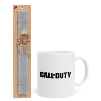Call of Duty, Easter Set, Ceramic Cup (330ml) & Easter aromatic flat candle (30cm) (GRAY)