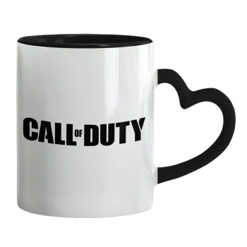 Call of Duty, Mug heart black handle, ceramic, 330ml