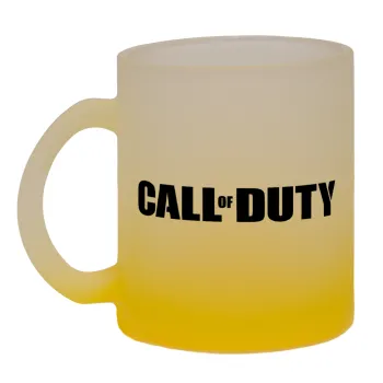 Call of Duty, Κούπα γυάλινη δίχρωμη με βάση το κίτρινο ματ, 330ml