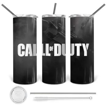 Call of Duty, Tumbler stainless steel 600ml, with metal straw & cleaning brush