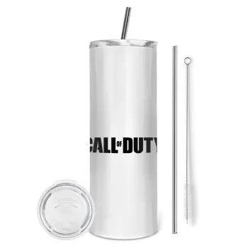Call of Duty, Tumbler stainless steel 600ml, with metal straw & cleaning brush