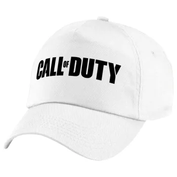 Call of Duty, Πεντάφυλλο καπέλο Λευκό, 100% Βαμβακερό (Twill), με ρύθμιση, unisex