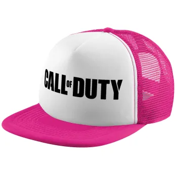 Call of Duty, Child's Soft Trucker Hat with Pink/White Mesh (POLYESTER, CHILD, ONE SIZE)