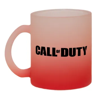 Call of Duty, Κούπα γυάλινη δίχρωμη με βάση το κόκκινο ματ, 330ml