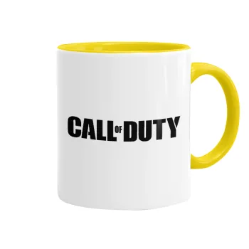 Call of Duty, Κούπα χρωματιστή κίτρινη, κεραμική, 330ml