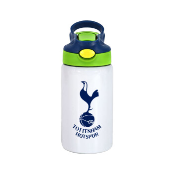 Tottenham Hotspur, Παιδικό παγούρι θερμό, ανοξείδωτο, με καλαμάκι ασφαλείας, πράσινο/μπλε (350ml)