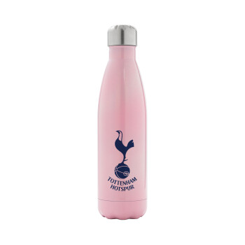 Tottenham Hotspur, Μεταλλικό παγούρι θερμός Ροζ Ιριδίζον (Stainless steel), διπλού τοιχώματος, 500ml