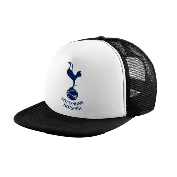 Tottenham Hotspur, Καπέλο παιδικό Soft Trucker με Δίχτυ ΜΑΥΡΟ/ΛΕΥΚΟ (POLYESTER, ΠΑΙΔΙΚΟ, ONE SIZE)