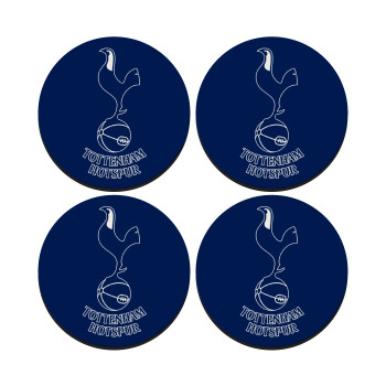 Tottenham Hotspur, ΣΕΤ 4 Σουβέρ ξύλινα στρογγυλά (9cm)