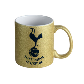 Tottenham Hotspur, Κούπα Χρυσή Glitter που γυαλίζει, κεραμική, 330ml