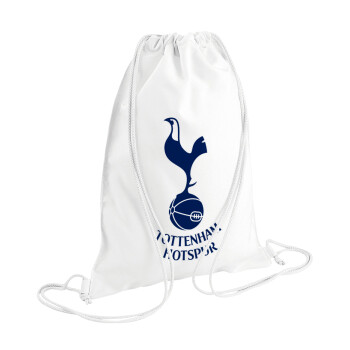 Tottenham Hotspur, Τσάντα πλάτης πουγκί GYMBAG λευκή (28x40cm)