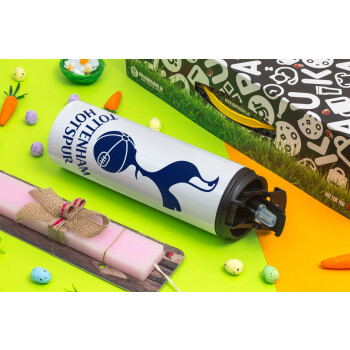 Tottenham Hotspur, Πασχαλινή Λαμπάδα με Travel Tumbler θερμό με διπλό καπάκι (600ml, BPA free) & κερί αρωματικό πλακέ (30cm) (ΡΟΖ)