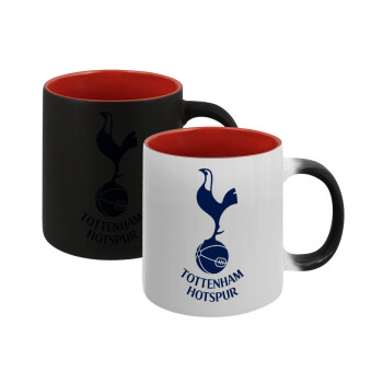 Tottenham Hotspur, Κούπα Μαγική εσωτερικό κόκκινο, κεραμική, 330ml που αλλάζει χρώμα με το ζεστό ρόφημα