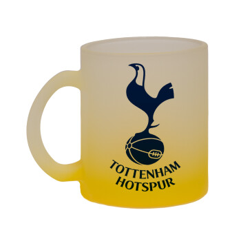 Tottenham Hotspur, Κούπα γυάλινη δίχρωμη με βάση το κίτρινο ματ, 330ml
