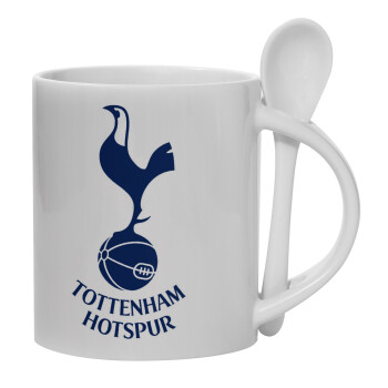 Tottenham Hotspur, Ceramic coffee mug with Spoon, 330ml (1pcs)