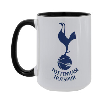 Tottenham Hotspur, Κούπα Mega 15oz, κεραμική Μαύρη, 450ml