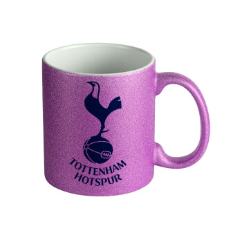 Tottenham Hotspur, Κούπα Μωβ Glitter που γυαλίζει, κεραμική, 330ml