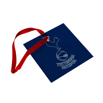 Tottenham Hotspur, Christmas ornament, glass square ornament 9x9cm