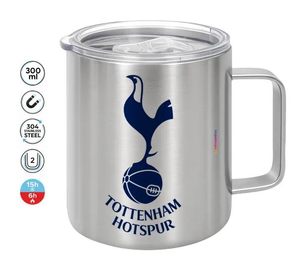 Tottenham Hotspur — Κούπα Ανοξείδωτη διπλού τοιχώματος 300ml με καπάκι διατήρησης θερμοκρασίας