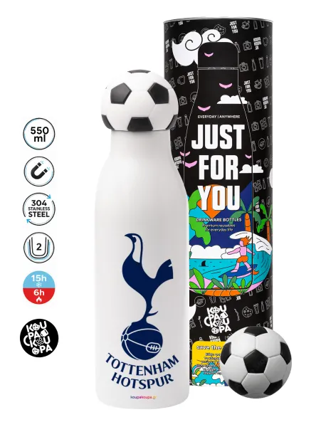 Tottenham Hotspur — Μπάλα ποδοσφαίρου μεταλλικό παγούρι θερμός, διπλού τοιχώματος, 550ml
