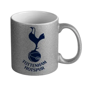 Tottenham Hotspur, Κούπα Ασημένια Glitter που γυαλίζει, κεραμική, 330ml