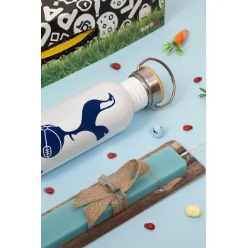 Tottenham Hotspur, Πασχαλινή Λαμπάδα με παγούρι μεταλλικό (620ml, stainless steel) & κερί αρωματικό πλακέ (30cm) (ΤΙΡΚΟΥΑΖ)