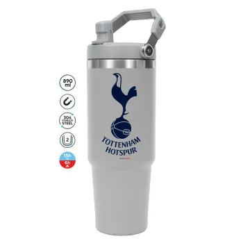 Tottenham Hotspur, ΓΚΡΙ χρώματος Θερμός Ανοξείδωτο 890ml (30oz) με χερούλι