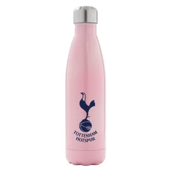 Tottenham Hotspur, Μεταλλικό παγούρι θερμός Ροζ Ιριδίζον (Stainless steel), διπλού τοιχώματος, 500ml