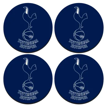 Tottenham Hotspur, ΣΕΤ 4 Σουβέρ ξύλινα στρογγυλά (9cm)