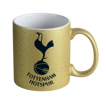 Tottenham Hotspur, Κούπα Χρυσή Glitter που γυαλίζει, κεραμική, 330ml