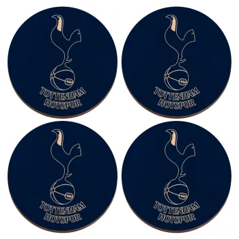 Tottenham Hotspur, ΣΕΤ x4 Σουβέρ ξύλινα στρογγυλά plywood (9cm)