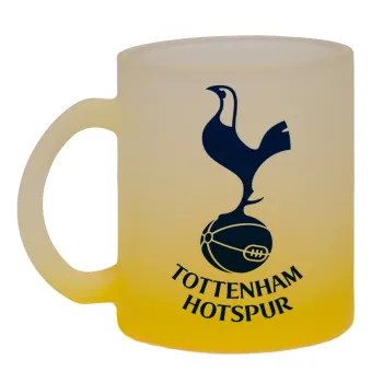 Tottenham Hotspur, Κούπα γυάλινη δίχρωμη με βάση το κίτρινο ματ, 330ml