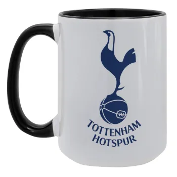 Tottenham Hotspur, Κούπα Mega 15oz, κεραμική Μαύρη, 450ml