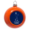 Orange Christmas tree ornament bauble 8cm