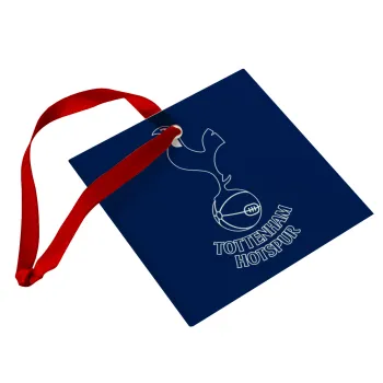 Tottenham Hotspur, Christmas ornament, glass square ornament 9x9cm