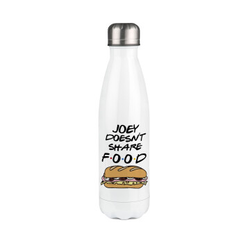 Joey Doesn't Share Food, Metal mug thermos White (Stainless steel), double wall, 500ml